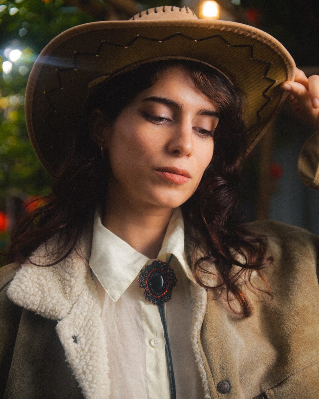 Black Rose Bolo Tie