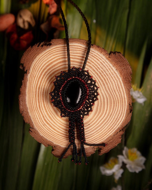 Black Rose Bolo Tie
