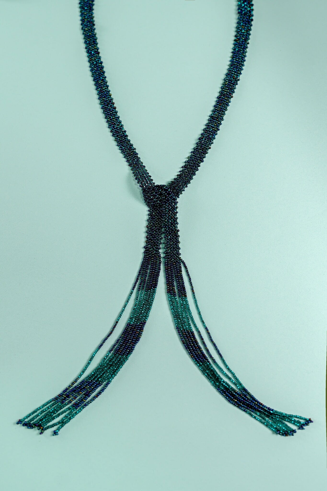 Skinny Scarf Metallic Teal