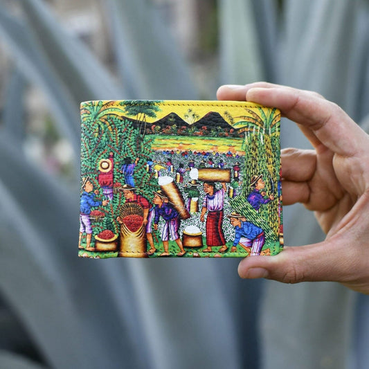 Warm Sunset Leather Art Wallet