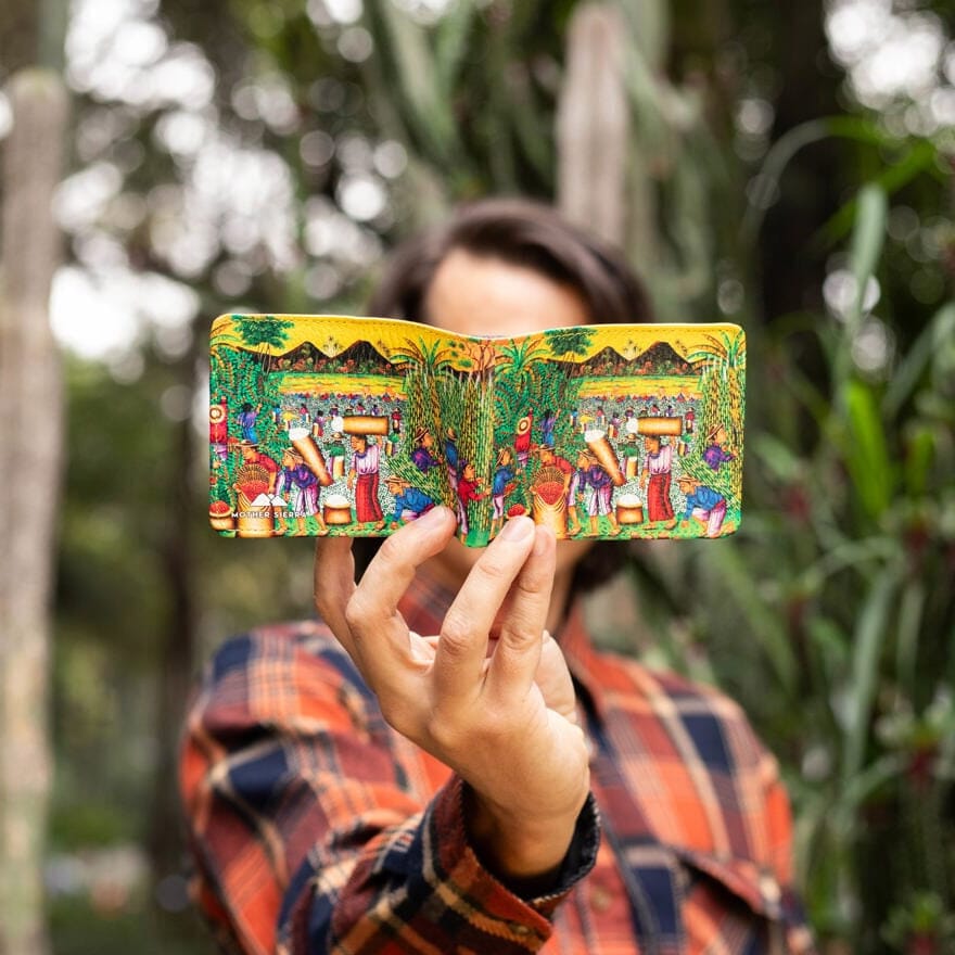 Warm Sunset Leather Art Wallet